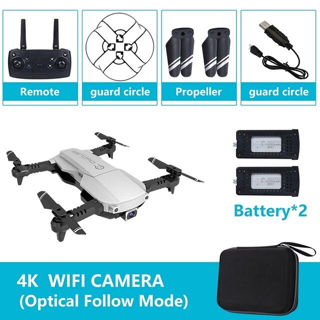 New RC Drone 4K HD Aerial Camera Quadcopter Optical Flow Hover Smart Follow Dual Camera Remote Control Helicopter With Camera freeshipping - Etreasurs