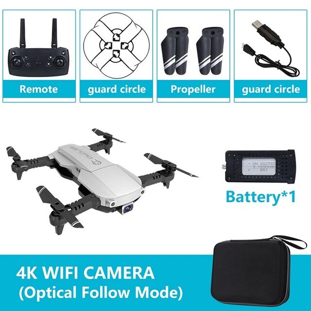 New RC Drone 4K HD Aerial Camera Quadcopter Optical Flow Hover Smart Follow Dual Camera Remote Control Helicopter With Camera freeshipping - Etreasurs