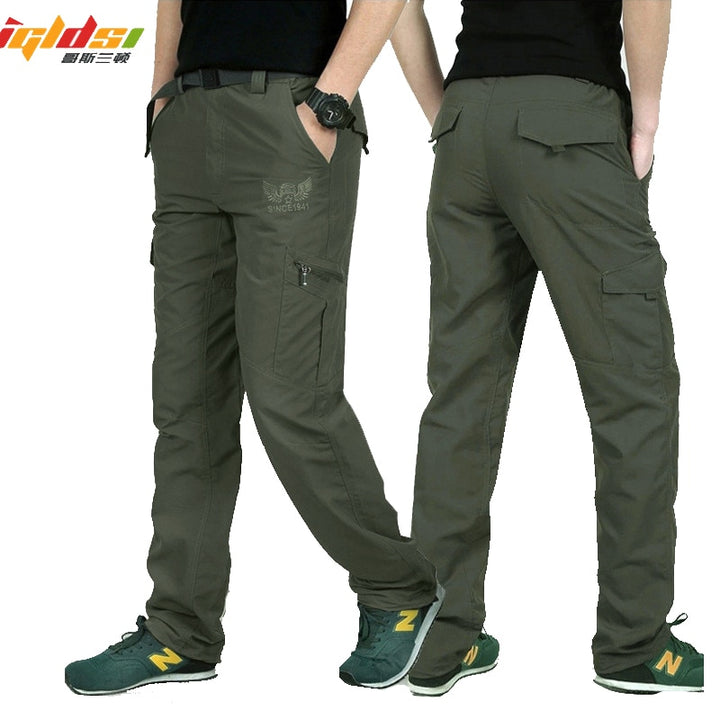 Men's Military Style Cargo Pants Men Summer Waterproof Breathable Male Trousers Joggers Army Pockets Casual Pants Plus Size 4XL freeshipping - Etreasurs