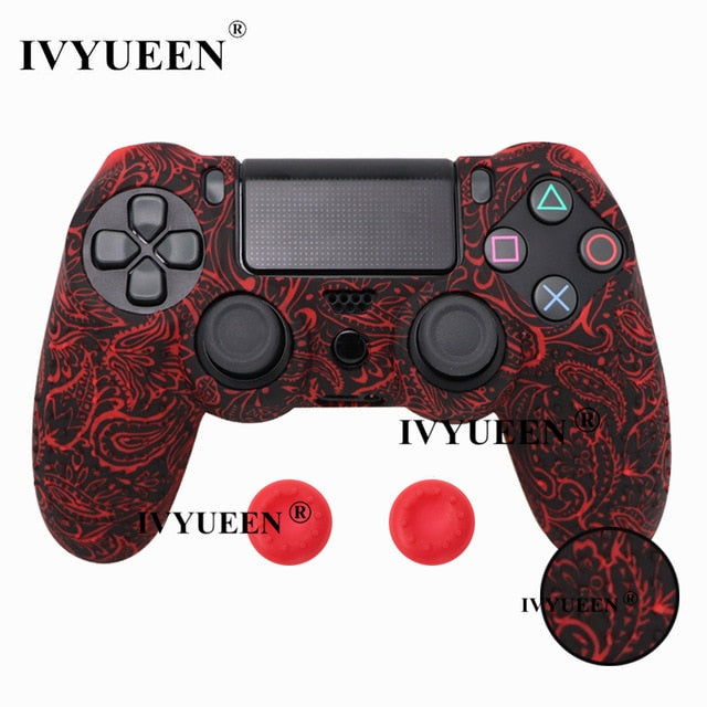 IVYUEEN For PlayStation 4 PS4 Pro Slim Controller Silicone Protective Skin Case Cover Thumb Grip Caps for Dualshock PS 4 Control freeshipping - Etreasurs