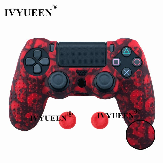 IVYUEEN For PlayStation 4 PS4 Pro Slim Controller Silicone Protective Skin Case Cover Thumb Grip Caps for Dualshock PS 4 Control freeshipping - Etreasurs