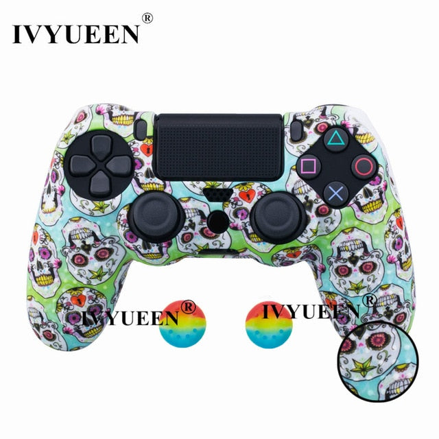 IVYUEEN For PlayStation 4 PS4 Pro Slim Controller Silicone Protective Skin Case Cover Thumb Grip Caps for Dualshock PS 4 Control freeshipping - Etreasurs