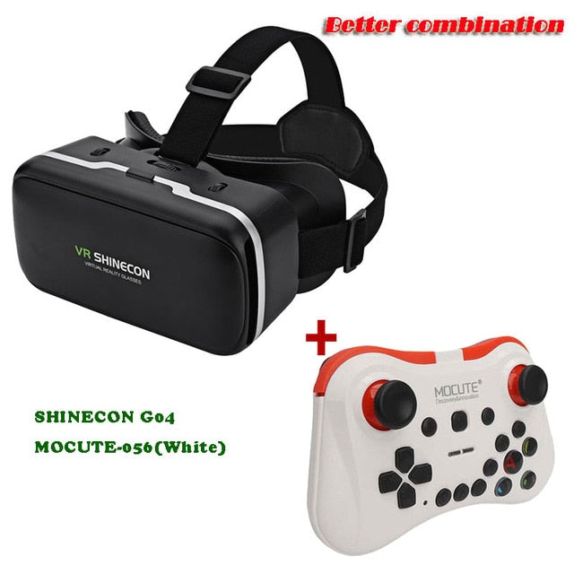 VR SHINECON G04 Virtual Reality Headset 3D VR Glasses for 4.7-6.0 inches Android iOS Smart Phones freeshipping - Etreasurs
