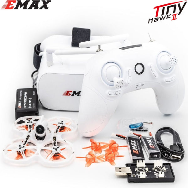 EMAX Tinyhawk II 75mm 1-2S Whoop FPV Racing Drone RTF / BNF FrSky D8 Runcam Nano2 Cam 25/100/200mw VTX 5A Blheli_S ESC freeshipping - Etreasurs