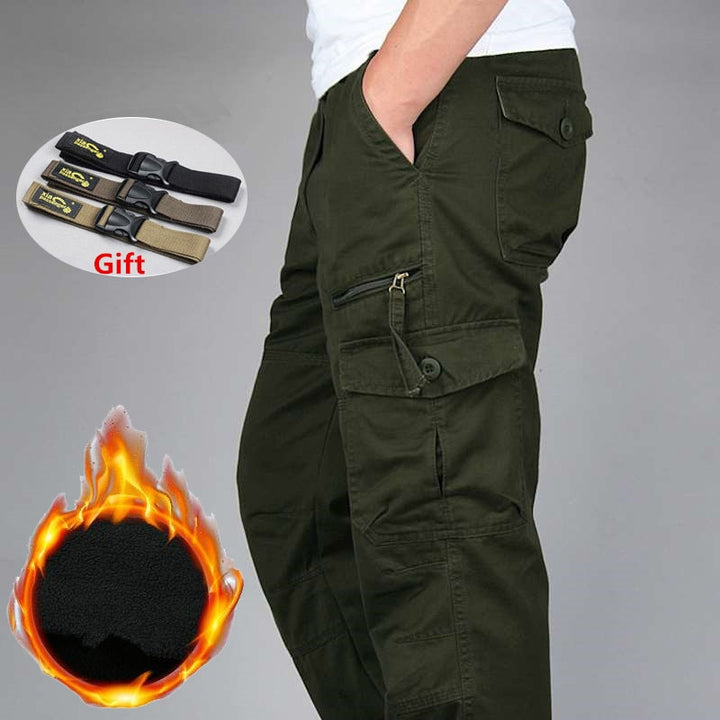 Men's Winter Warm Thick Pants Double Layer Fleece Military Army Camouflage Tactical Cotton Long Trousers Men Baggy Cargo Pants freeshipping - Etreasurs