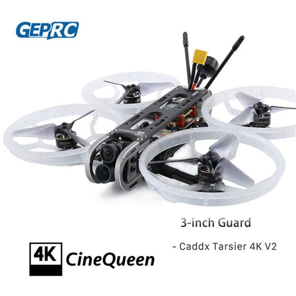 GEPRC CineQueen 4K 3inch Tarsier V2 CineWhoop 3~4S 5.8G 500mW VTX Quadcopter MultiRotor FPV Racing / Racer Drone Outdoor Toys freeshipping - Etreasurs