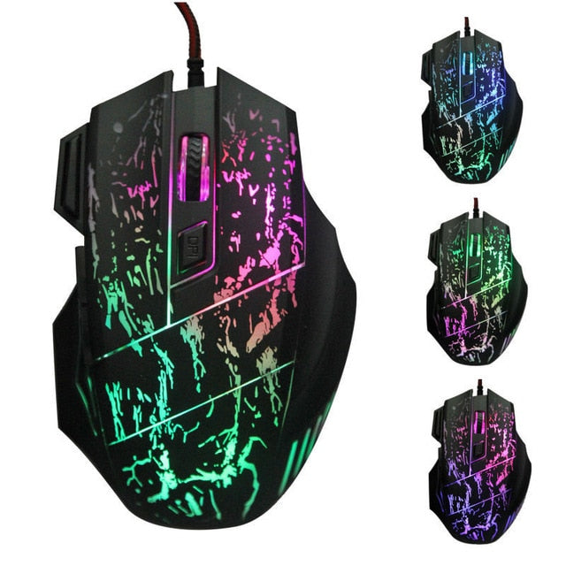 USB Wired Gaming Mouse 5500DPI Adjustable 7 Buttons LED Optical Professional Gamer Mouse Computer Mice for PC Laptop Games Mice freeshipping - Etreasurs