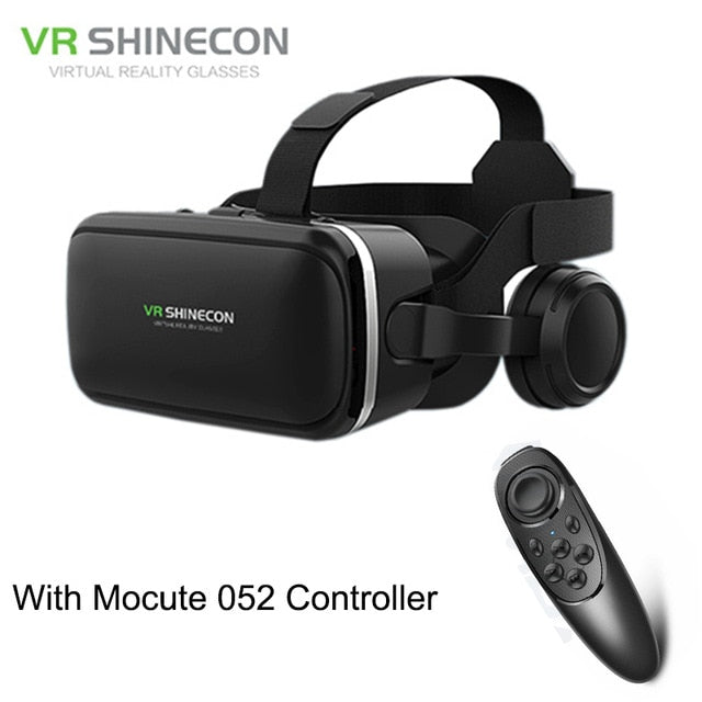 Shinecon 6.0 Virtual Reality Smartphone 3D Glasses VR Headset Stereo Helmet VR Headset with Remote Control for IOS Android freeshipping - Etreasurs