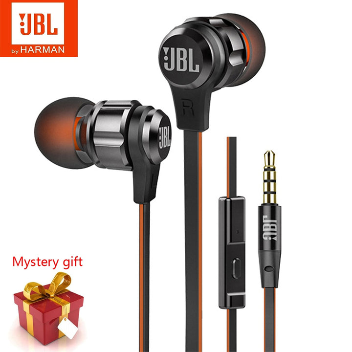New JBL Original T180A In-Ear Wired Headphones 3.5mm Stereo Pure Bass Sound Earphones Gaming Headset Sports Headphones freeshipping - Etreasurs