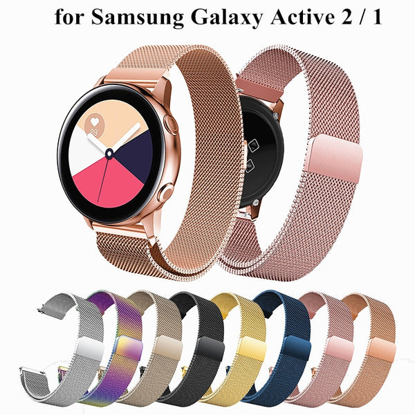 Milanese Loop Bracelet for Samsung Galaxy Watch Active 2 44mm Band Stainless Steel 20mm for Galaxy Active 2 Strap 40mm Case freeshipping - Etreasurs