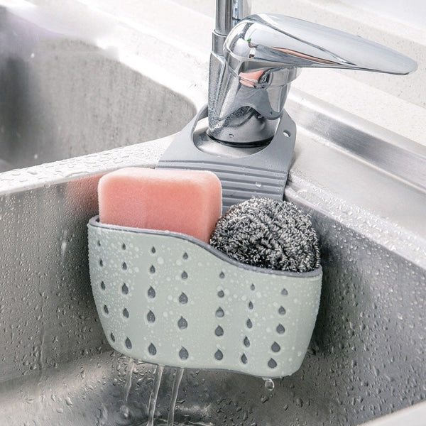 1Pcs Kitchen Accessories Utensils Organizer Adjustable Snap Sink Soap Sponge Holder Kitchen Hanging Drain Basket Kitchen Gadgets freeshipping - Etreasurs