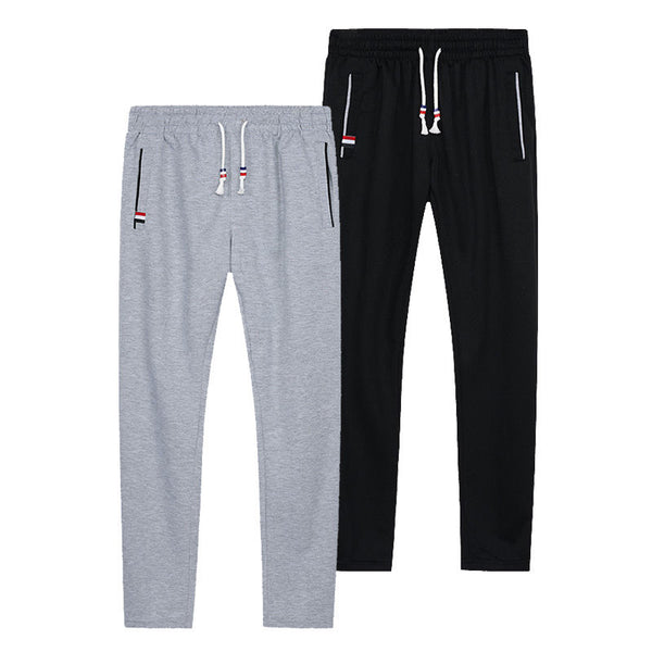 Sweatpants Plus Size Men Joggers Track Pants Elastic Waist Sport Casual Trousers Baggy Fitness Gym Clothing Black Grey freeshipping - Etreasurs
