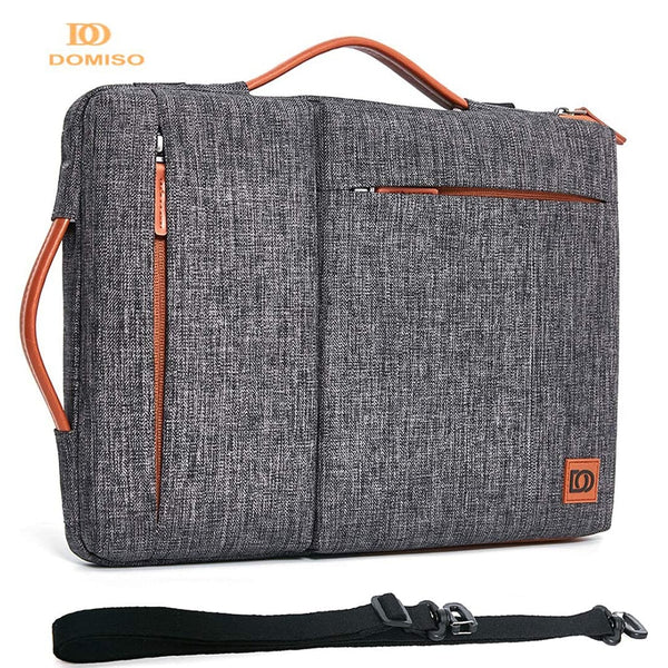 DOMISO Multi-use Strap Laptop Sleeve Bag With Handle For 10" 13" 14" 15.6" 17" Inch Laptop Shockproof Computer Notebook Bag,Grey freeshipping - Etreasurs