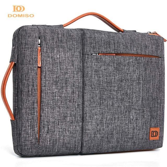 DOMISO Multi-use Strap Laptop Sleeve Bag With Handle For 10" 13" 14" 15.6" 17" Inch Laptop Shockproof Computer Notebook Bag,Grey freeshipping - Etreasurs
