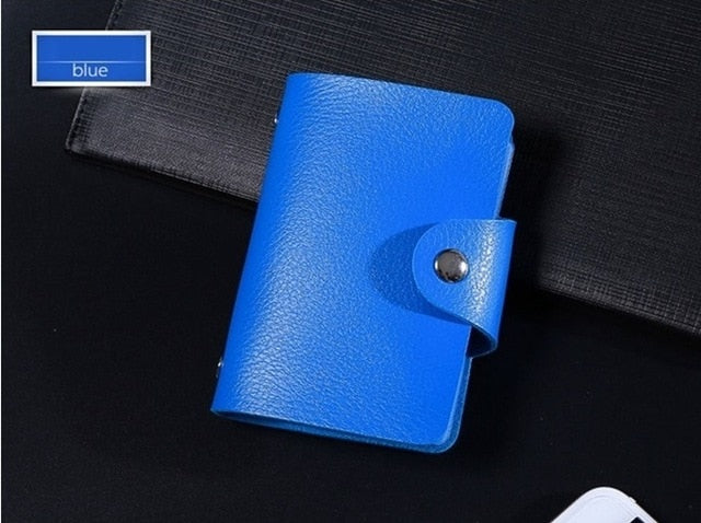 New PU Leather Function 24 Bits Card Case Business Card Holder Men Women Credit Passport Card Bag ID Passport Card Wallet H088 freeshipping - Etreasurs
