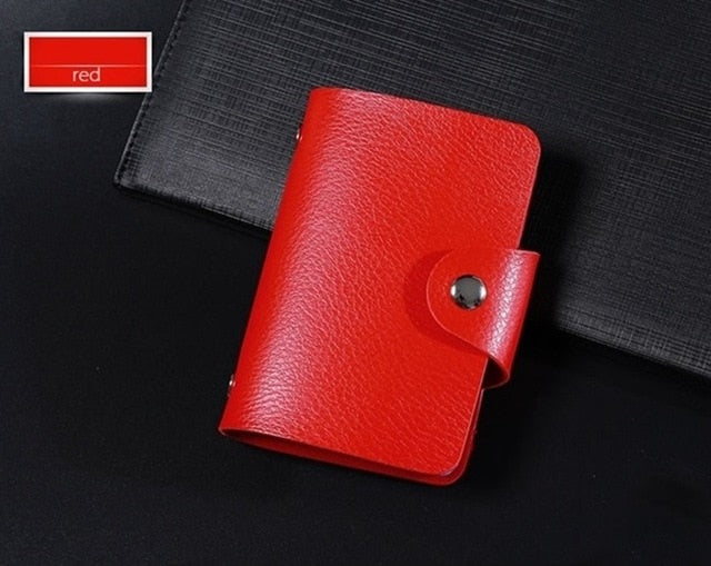 New PU Leather Function 24 Bits Card Case Business Card Holder Men Women Credit Passport Card Bag ID Passport Card Wallet H088 freeshipping - Etreasurs