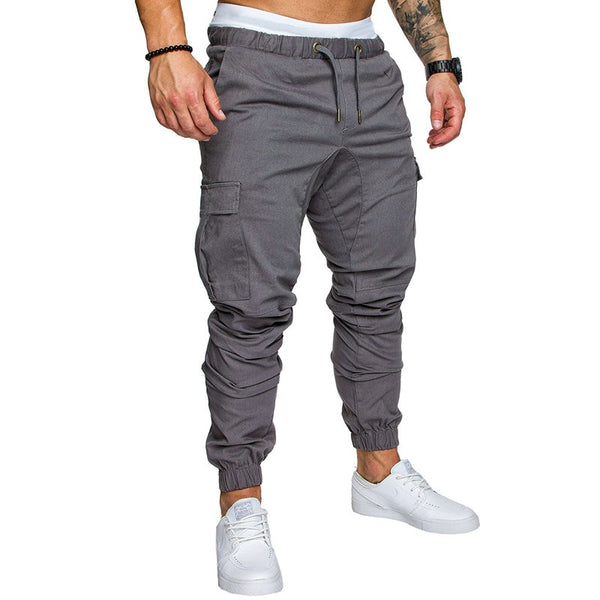 Autumn Men Pants Hip Hop Harem Joggers Pants 2020 New Male Trousers Mens Joggers Solid Multi-pocket Pants Sweatpants M-4XL freeshipping - Etreasurs