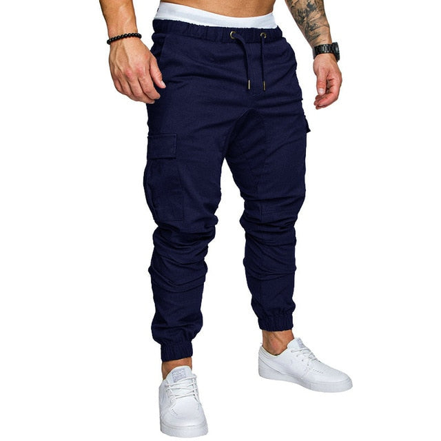 Autumn Men Pants Hip Hop Harem Joggers Pants 2020 New Male Trousers Mens Joggers Solid Multi-pocket Pants Sweatpants M-4XL freeshipping - Etreasurs