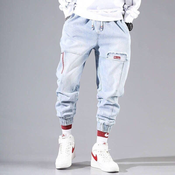 Streetwear Hip Hop Cargo Pants Men's jeans Cargo Pants Elastic Harun pants Joggers Pants In Autumn and Winter freeshipping - Etreasurs