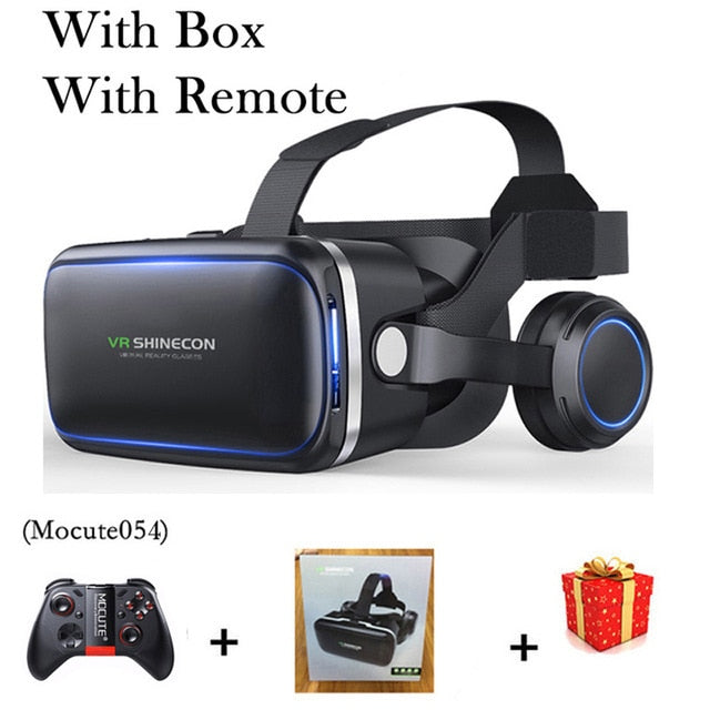 Shinecon 6.0 Casque VR Virtual Reality Glasses 3D Goggles Headset Helmet For Smartphone Smart Phone Viar Binoculars Video Game freeshipping - Etreasurs