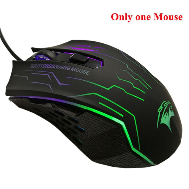 FORKA Silent Click USB Wired Gaming Mouse 6 Buttons 3200DPI Mute Optical Computer Mouse Gamer Mice for PC Laptop Notebook Game freeshipping - Etreasurs