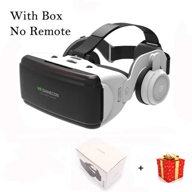 VR Shinecon Casque Helmet 3D Glasses Virtual Reality For Smartphone Smart Phone Headset Goggles Binoculars Video Game Wirth Lens freeshipping - Etreasurs