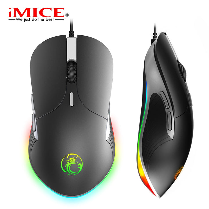 imice X6 High configuration USB Wired Gaming Mouse Computer Gamer 6400 DPI Optical Mice for Laptop PC Game Mouse upgrade X7 freeshipping - Etreasurs
