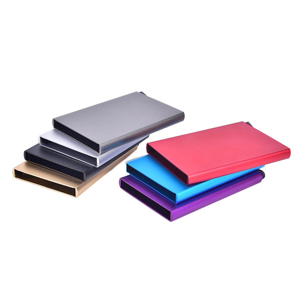 Metal Women Men Business Card Holder Creative Aluminum Holder Metal Box Men Credit Business Card Case Wallet Multicolor Bag freeshipping - Etreasurs