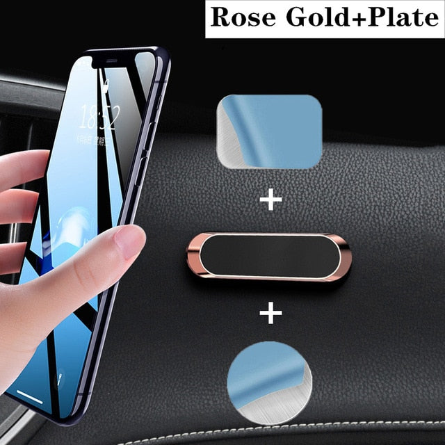 LISM Magnetic Car Phone Holder Dashboard Mini Strip Shape Stand For iPhone Samsung Xiaomi Metal Magnet GPS Car Mount for Wall freeshipping - Etreasurs