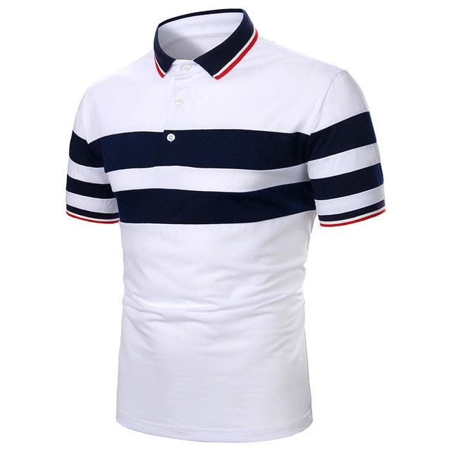 Men Polo Men Shirt Short Sleeve Polo Shirt Contrast Color Polo New Clothing Summer Streetwear Casual Fashion Men tops freeshipping - Etreasurs