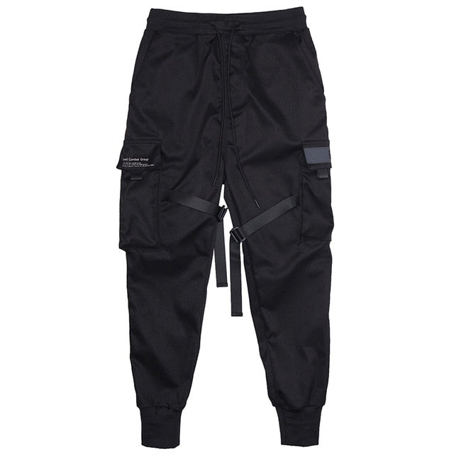 Black Hip Hop Cargo Pants Men Streetwear Fashion Cotton Joggers Sweatpants Casual Harem Trousers Summer Harajuku Tide Clothing freeshipping - Etreasurs