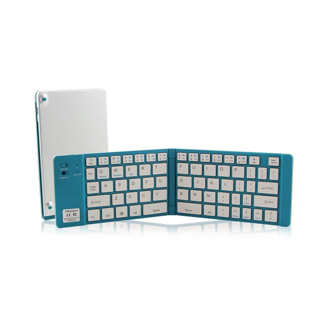 Bluetooth Wireless Computer Keyboard Mini Small Ultra Slim Thin Folding Keybord Portable BT Keypad For iPad Apple Phone Tablet freeshipping - Etreasurs
