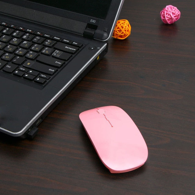 Ultra Thin USB Optical Wireless Mouse 2.4G Receiver Super Slim Mouse Cordless Computer PC Laptop Desktop freeshipping - Etreasurs