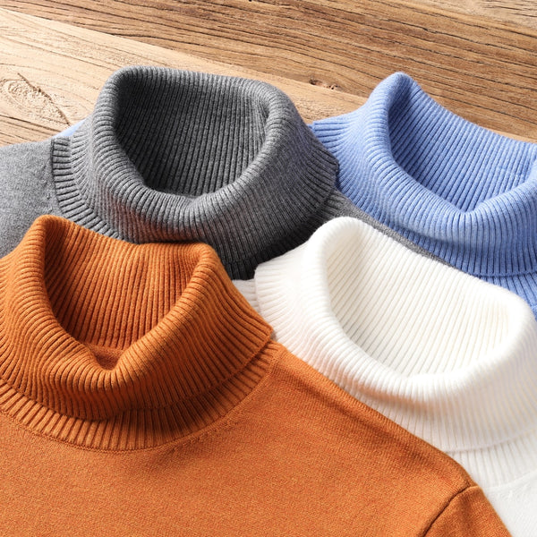 2020 New Autumn Winter Men's Warm Turtleneck Sweater High Quality Fashion Casual Comfortable Pullover Thick Sweater Male Brand freeshipping - Etreasurs
