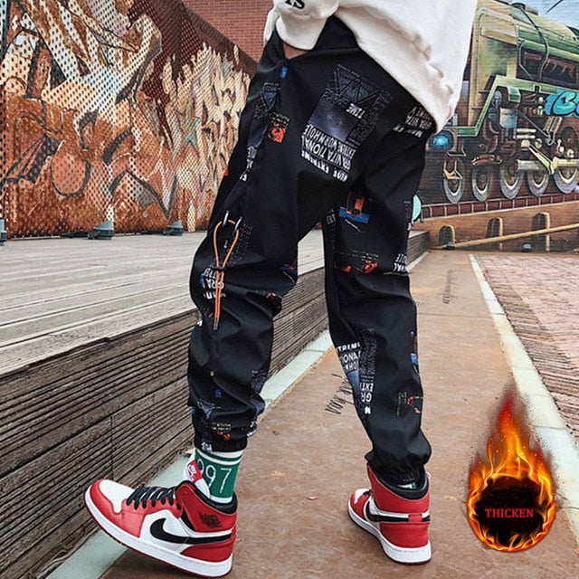 Hip hop Pants Men Loose Joggers Pants with Print Streetwear Harem Pants Clothes Ankle length Trousers Harajuku Sport Casual freeshipping - Etreasurs