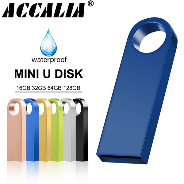 metal memoria usb flash drive 32GB pendrive 128GB 64GB waterproof pen drive 16GB 8GB flash usb 2.0 cle usb stick key Custom logo freeshipping - Etreasurs