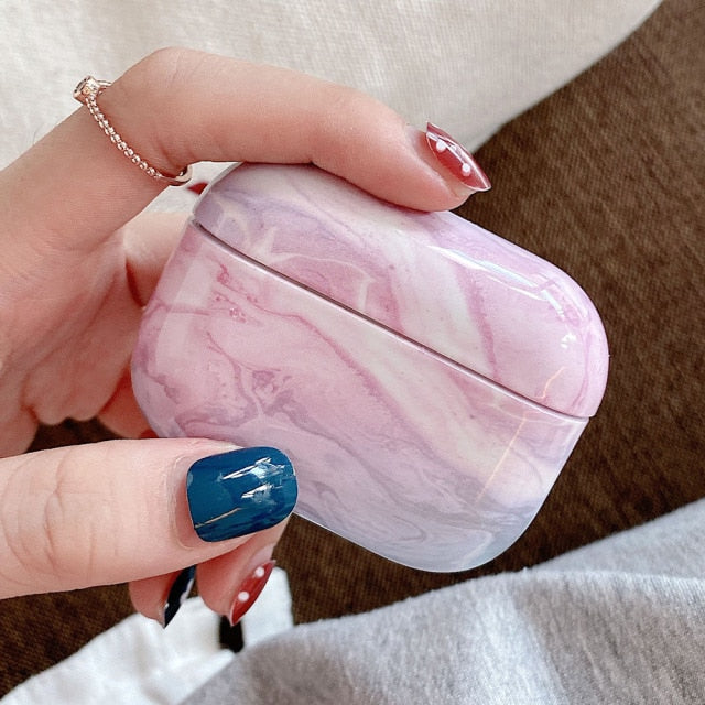 For AirPods Pro 2 Cases Luxury Marble Hard PC Glossy Earphone Case Bluetooth Wireless Charging Box Cover for AirPod 1 3 Air Pods freeshipping - Etreasurs