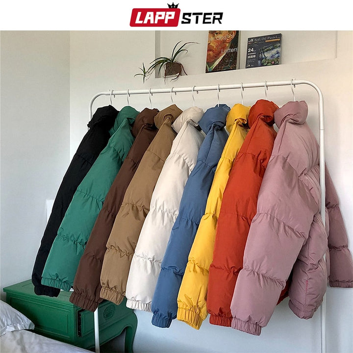 LAPPSTER Men Harajuku Colorful Bubble Coat Winter Jacket 2020 Mens Streetwear Hip Hop Parka Korean Black Clothes Puffer Jackets freeshipping - Etreasurs