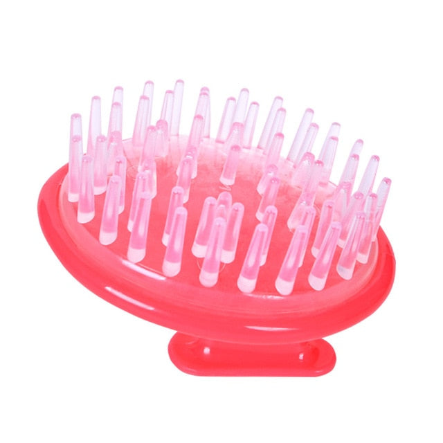 1pcs Hair Washing Comb Silicone Head Massage Brush Body Shampoo Scalp Massage Brush Comb Hair Washing Comb Shower Bath Brush freeshipping - Etreasurs