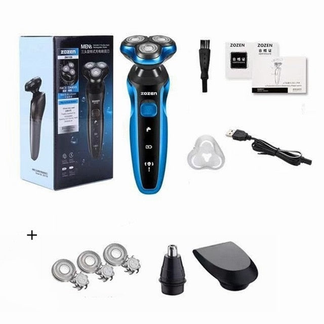 Electric Razor Electric Shaver Rechargeable Shaving Machine for Men Beard Razor Wet-Dry Dual Use Water Proof Fast Charging freeshipping - Etreasurs
