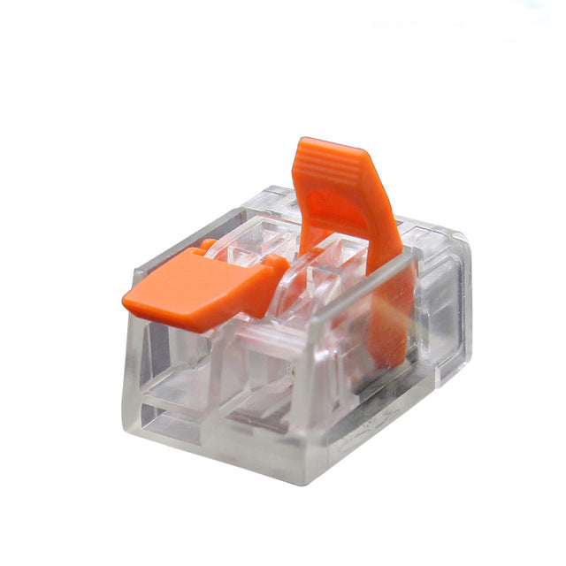 Wire Connector 25/50 / 100PCS Orange Mini Quick Connector Universal Compact Wire Connector Plug-in Wire Terminal Home Connector freeshipping - Etreasurs