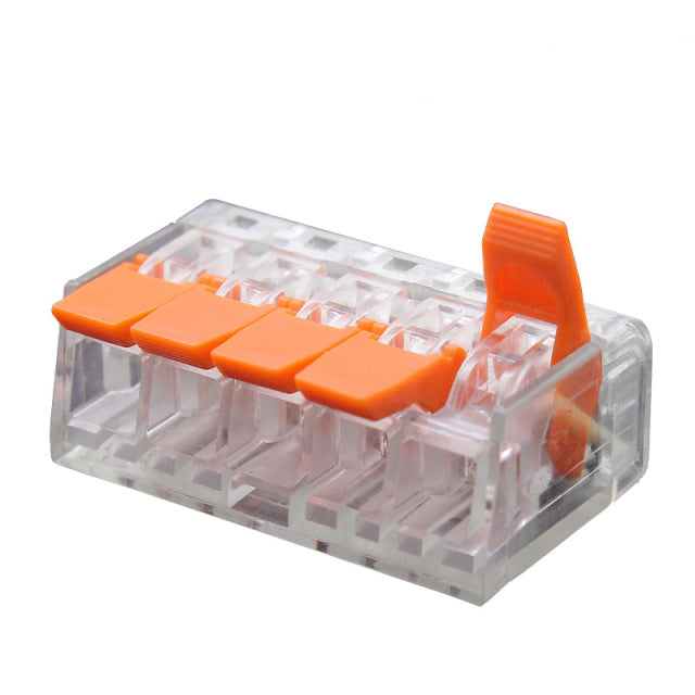 Wire Connector 25/50 / 100PCS Orange Mini Quick Connector Universal Compact Wire Connector Plug-in Wire Terminal Home Connector freeshipping - Etreasurs