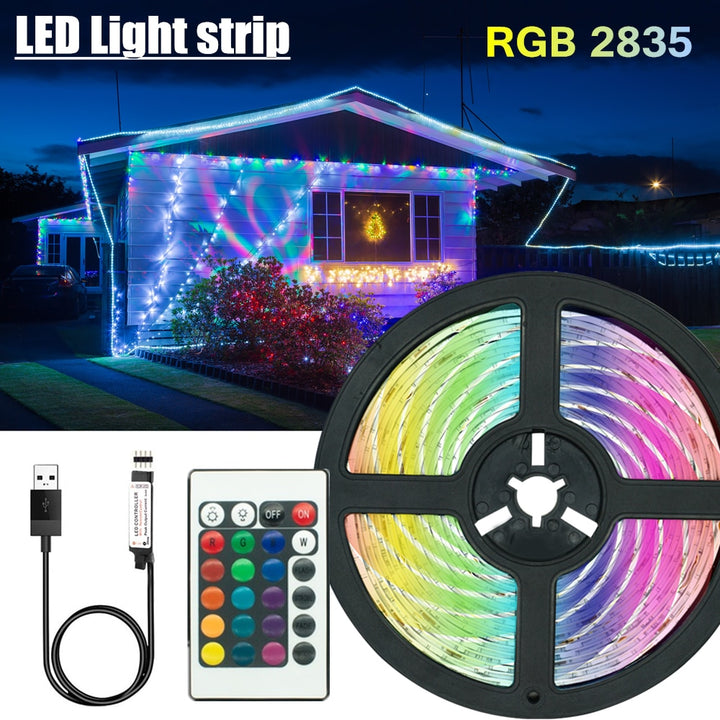 5V 2835 LED Light Strips Decoration Lighting USB Infrared Remote Controller Ribbon Lamp For Festival Party Bedroom RGB BackLight freeshipping - Etreasurs