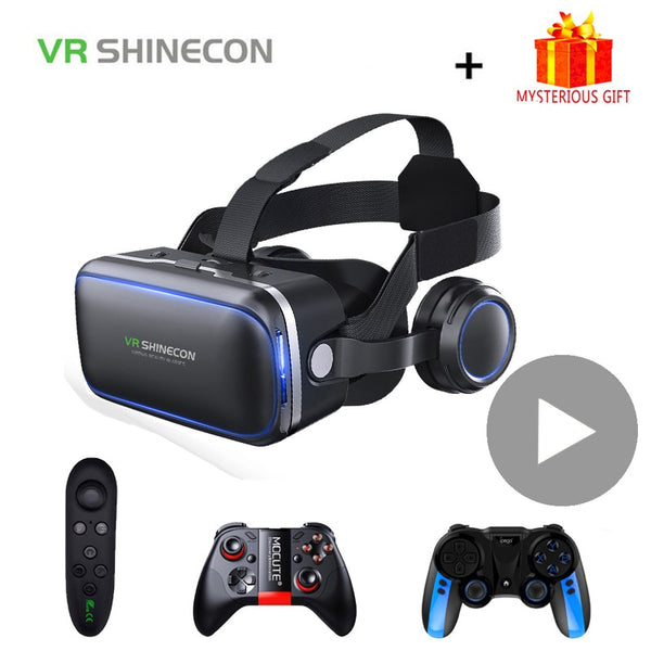Shinecon 6.0 Casque VR Virtual Reality Glasses 3D Goggles Headset Helmet For Smartphone Smart Phone Viar Binoculars Video Game freeshipping - Etreasurs