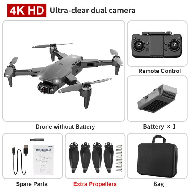 new L900 pro 4K HD dual camera with GPS 5G WIFI FPV real-time transmission brushless motor rc distance 1.2km professional drone freeshipping - Etreasurs