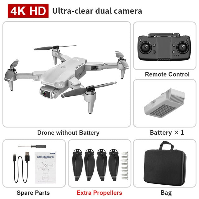 new L900 pro 4K HD dual camera with GPS 5G WIFI FPV real-time transmission brushless motor rc distance 1.2km professional drone freeshipping - Etreasurs