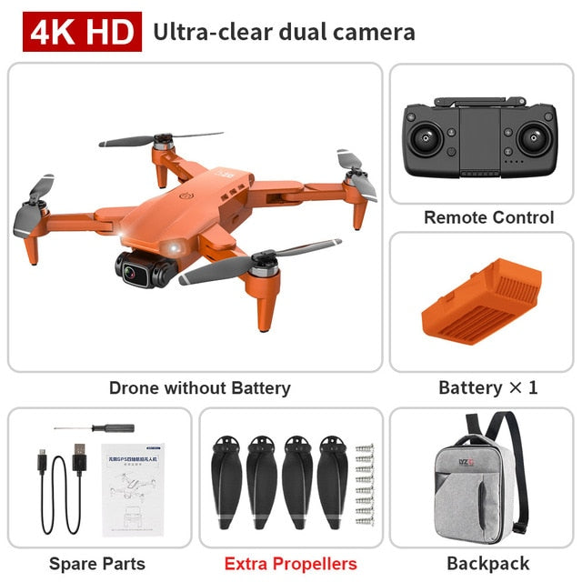 new L900 pro 4K HD dual camera with GPS 5G WIFI FPV real-time transmission brushless motor rc distance 1.2km professional drone freeshipping - Etreasurs