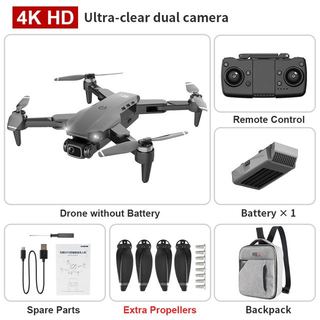 new L900 pro 4K HD dual camera with GPS 5G WIFI FPV real-time transmission brushless motor rc distance 1.2km professional drone freeshipping - Etreasurs