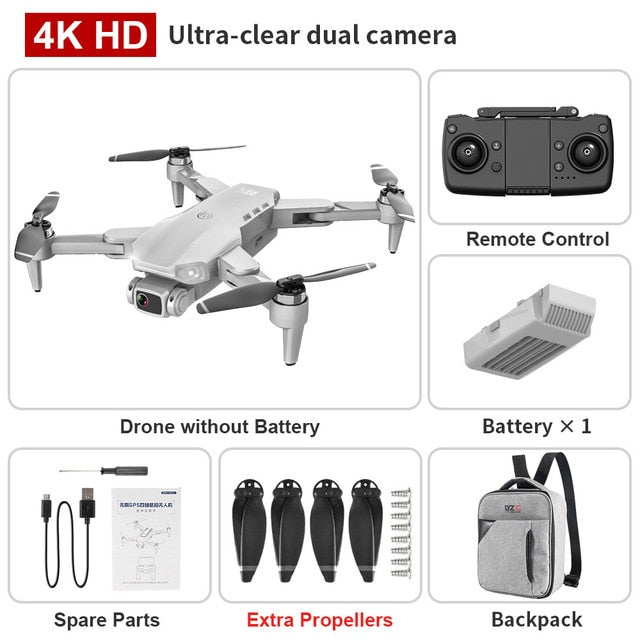 new L900 pro 4K HD dual camera with GPS 5G WIFI FPV real-time transmission brushless motor rc distance 1.2km professional drone freeshipping - Etreasurs