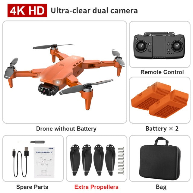 new L900 pro 4K HD dual camera with GPS 5G WIFI FPV real-time transmission brushless motor rc distance 1.2km professional drone freeshipping - Etreasurs